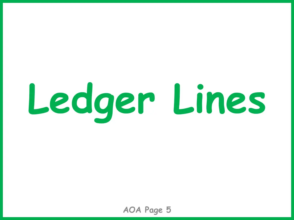 ledger lines