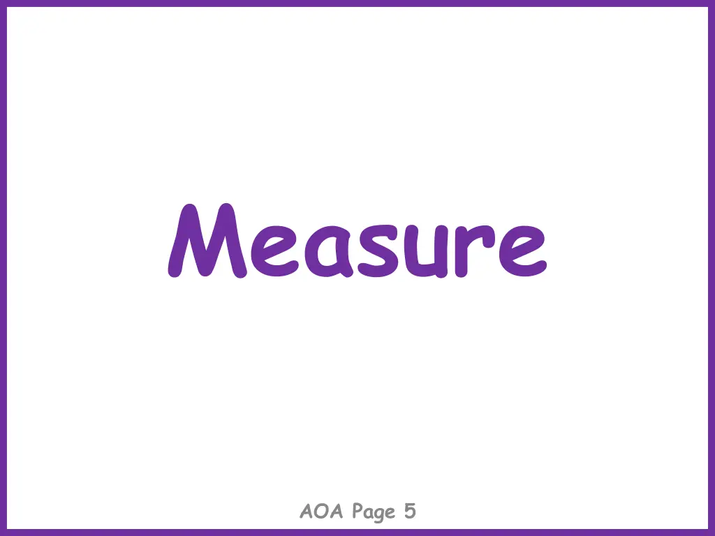 measure