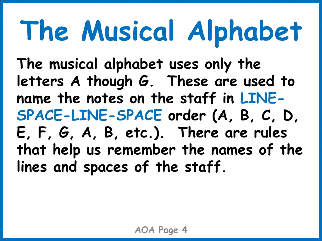 the musical alphabet the musical alphabet uses