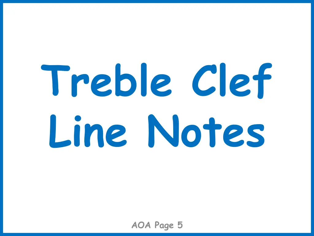 treble clef line notes