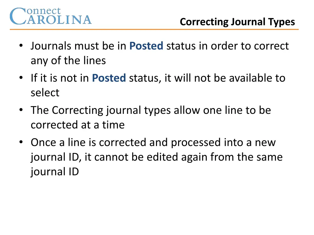 correcting journal types 1