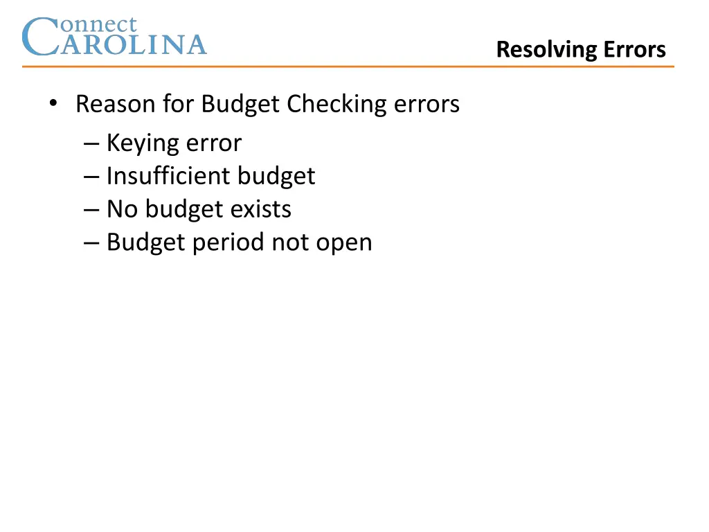 resolving errors 1