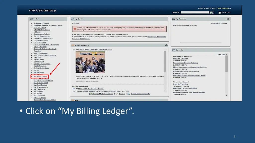 click on my billing ledger