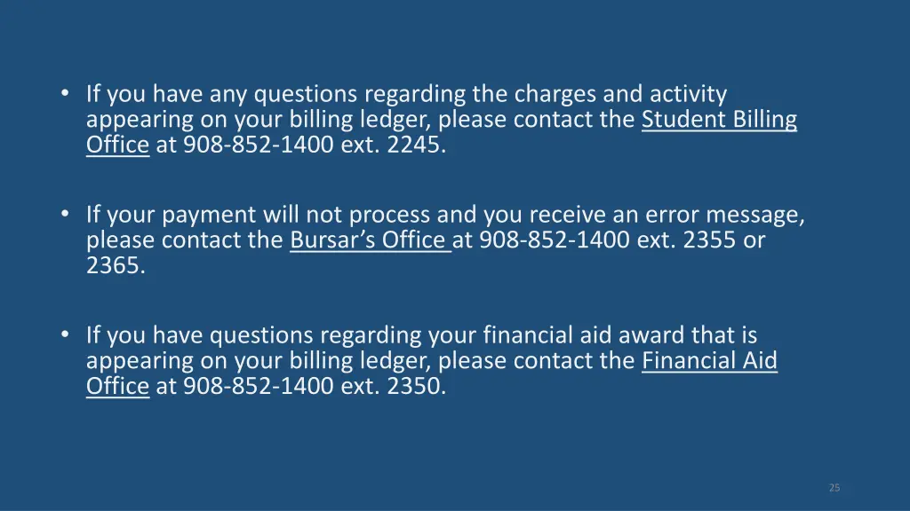 if you have any questions regarding the charges