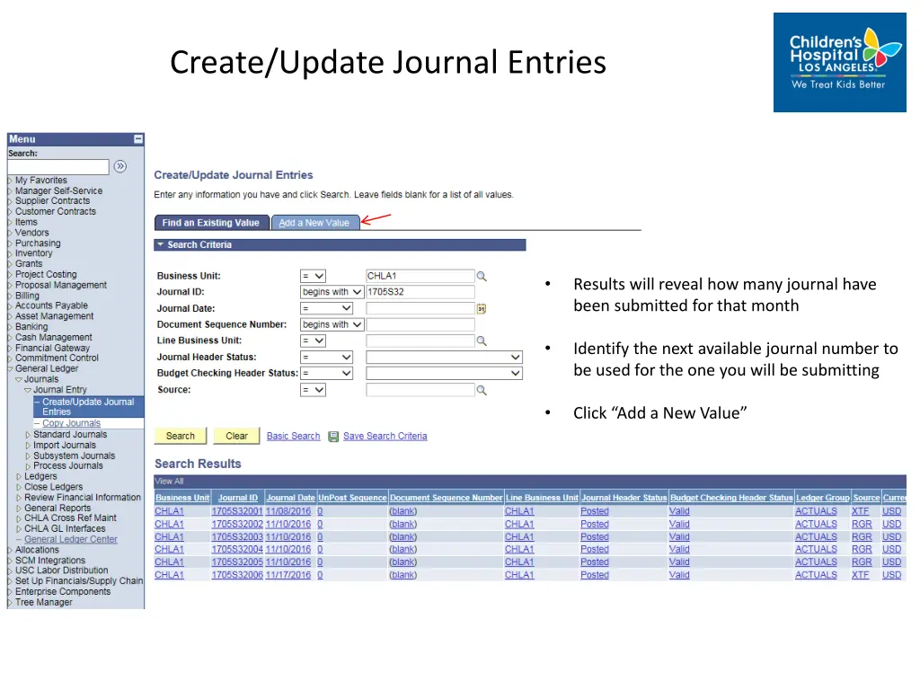 create update journal entries 2