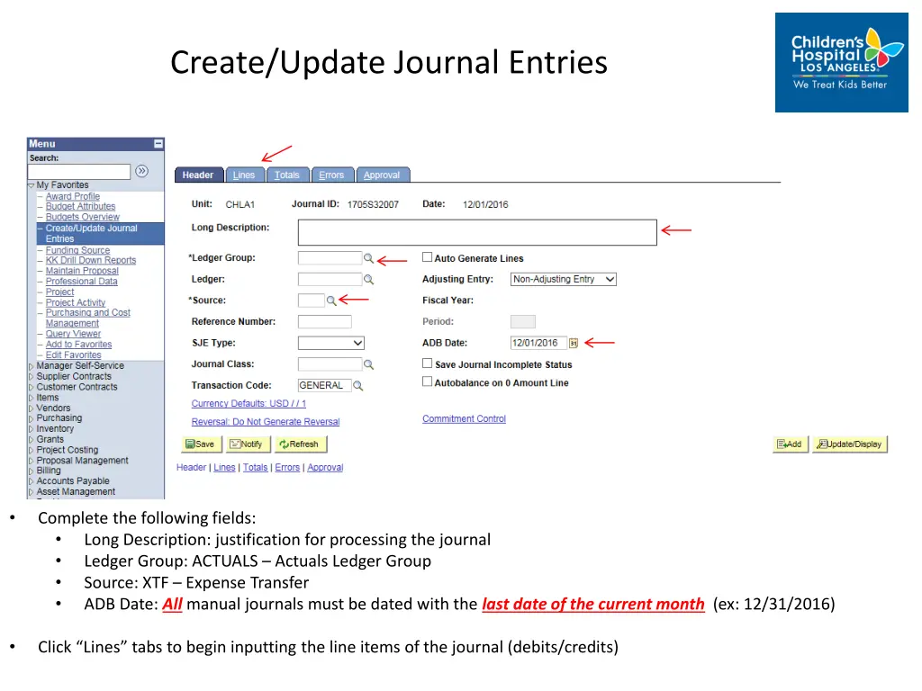 create update journal entries 4