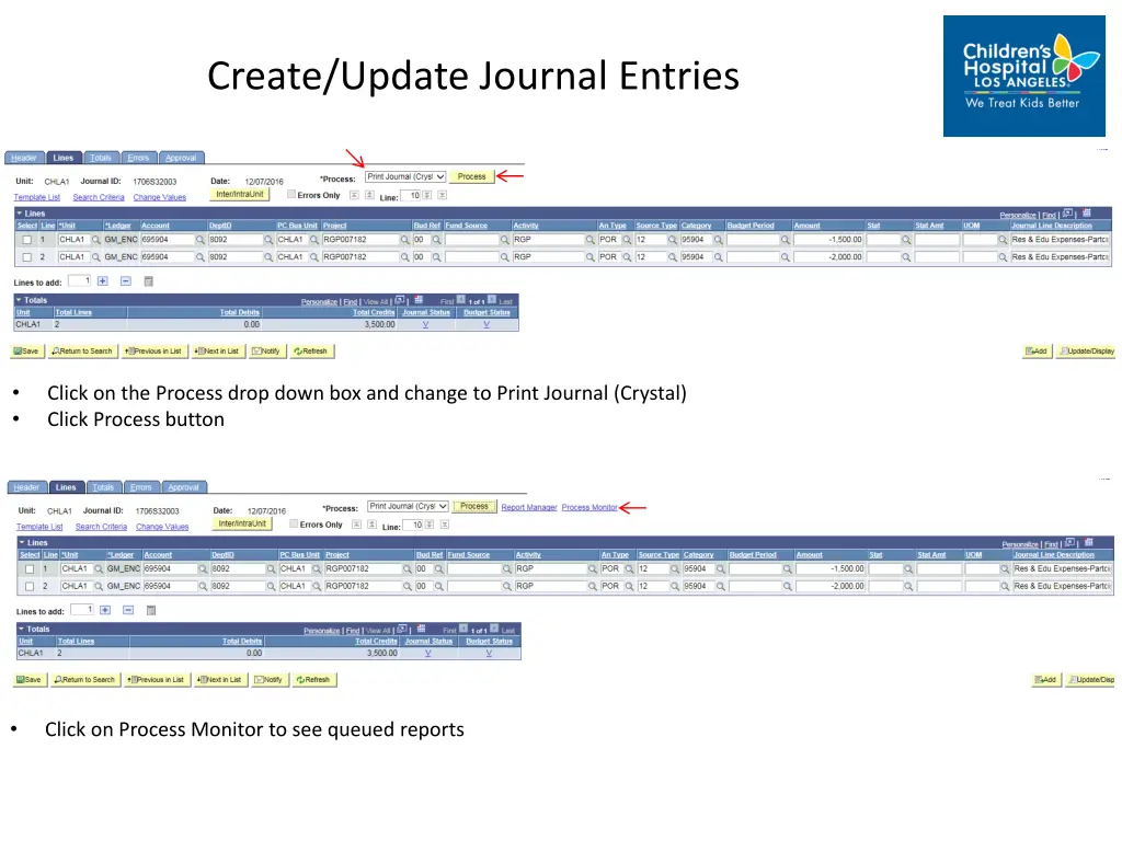 create update journal entries 7