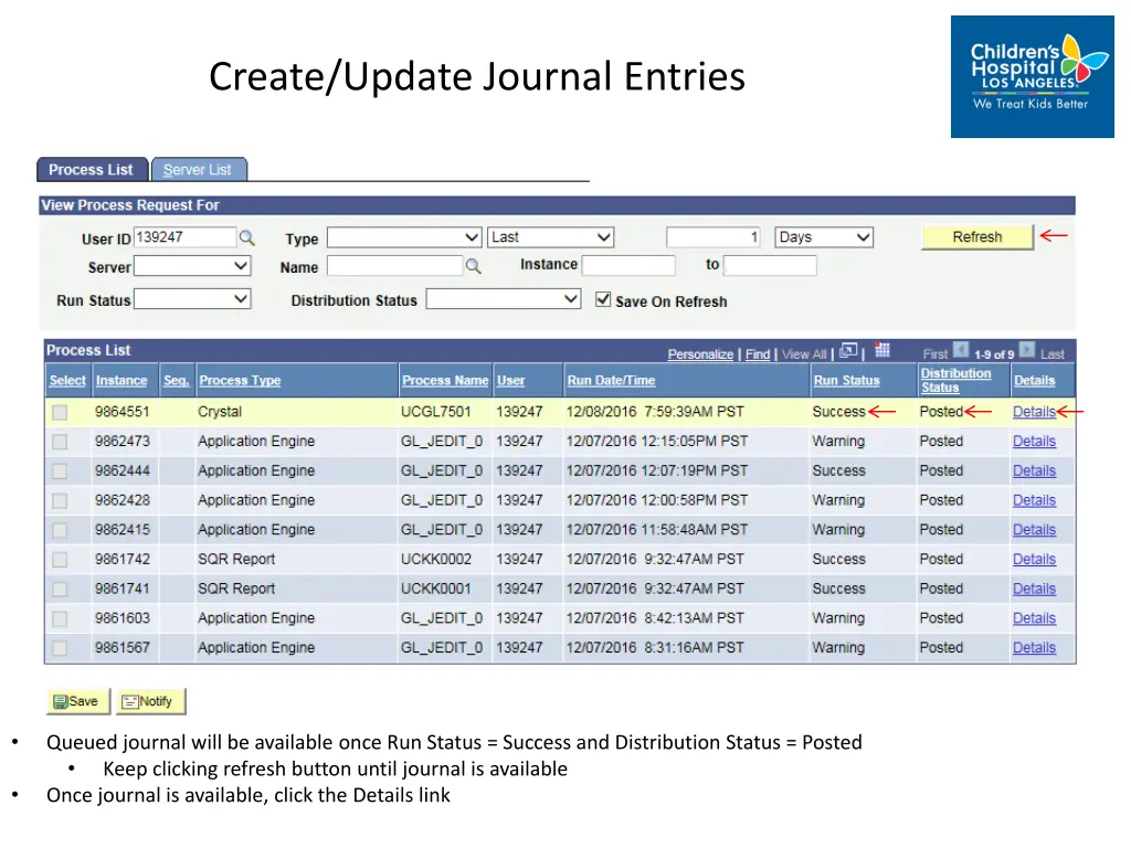 create update journal entries 8