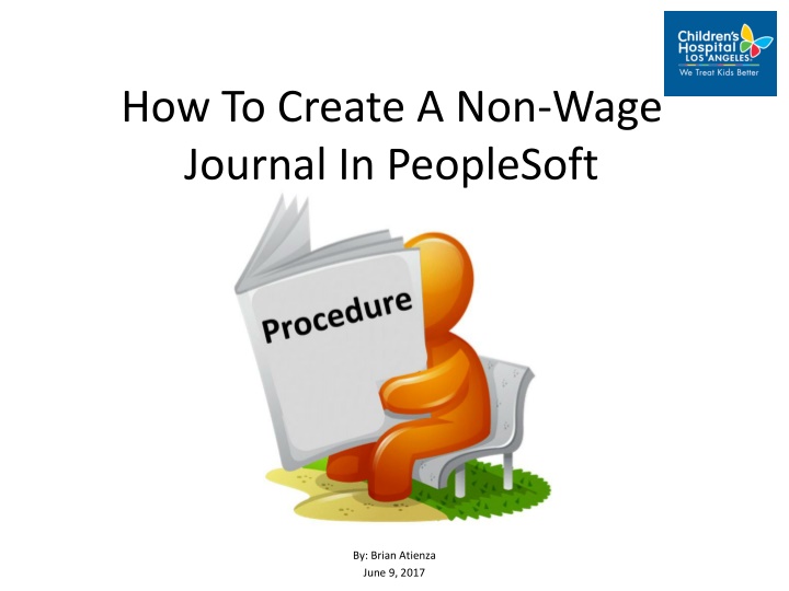 how to create a non wage journal in peoplesoft