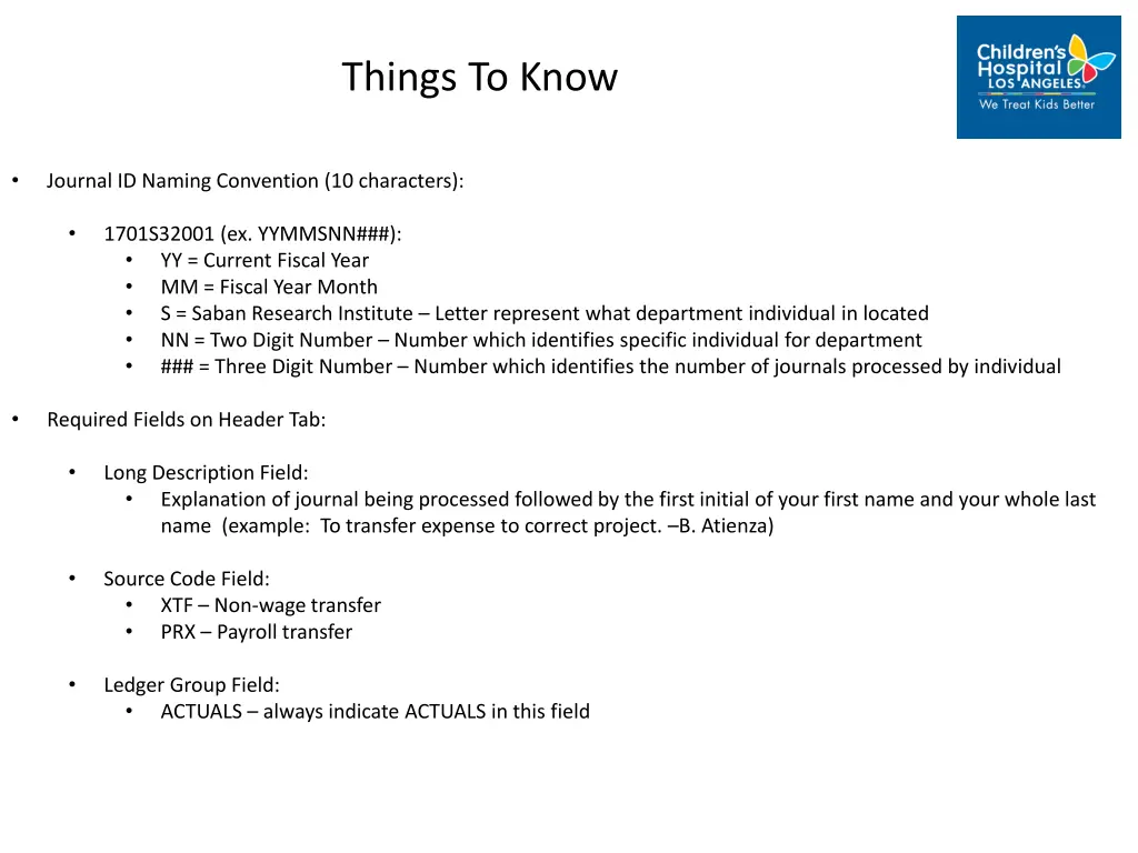 things to know