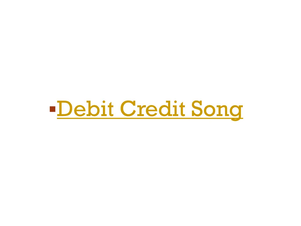 debit credit song