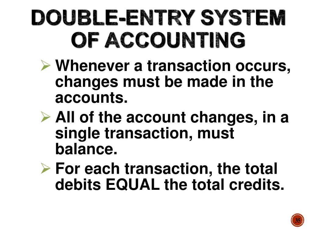 double entry system of accounting whenever