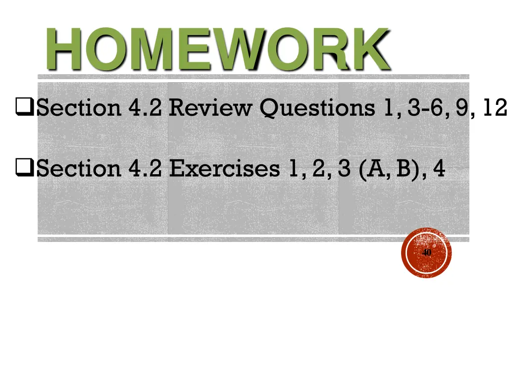 homework section 4 2 review questions 1 3 6 9 12