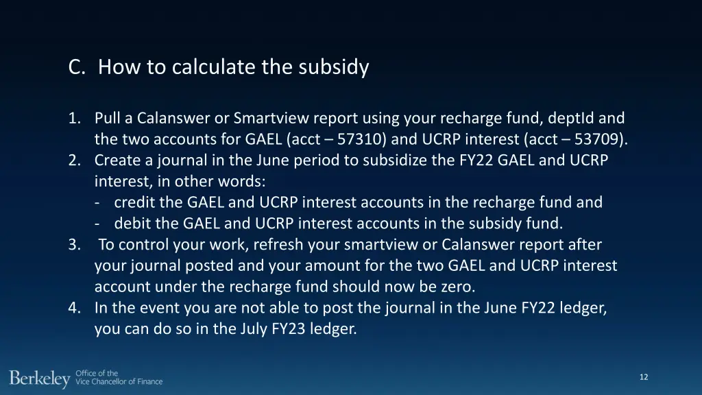 c how to calculate the subsidy 1