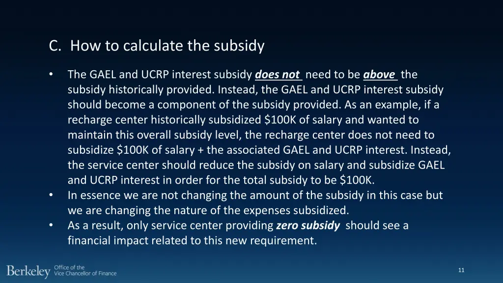 c how to calculate the subsidy