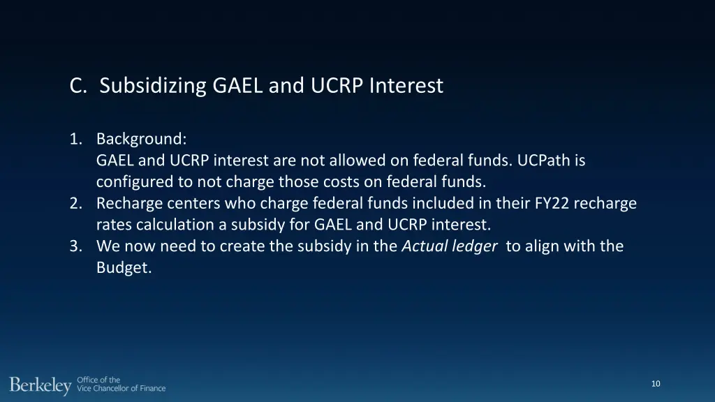 c subsidizing gael and ucrp interest