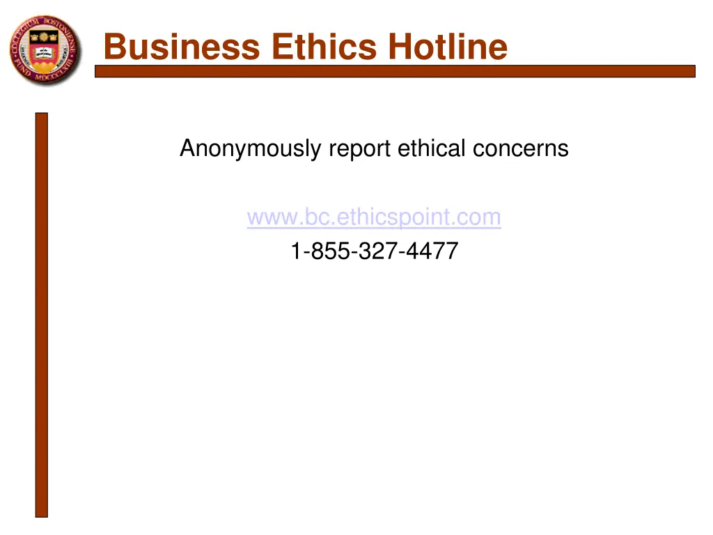 business ethics hotline