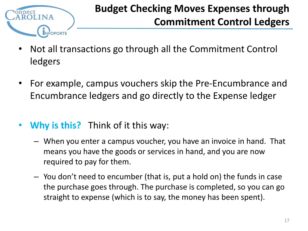 budget checking moves expenses through commitment 2