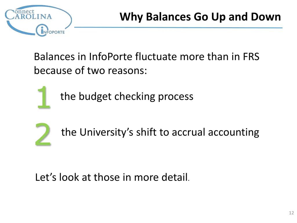 why balances go up and down