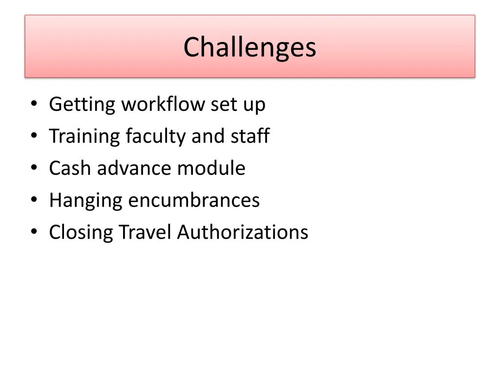 challenges