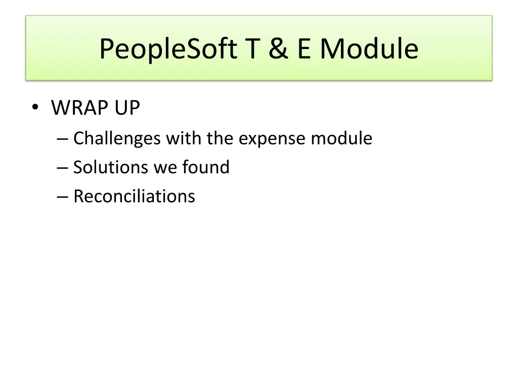 peoplesoft t e module 1