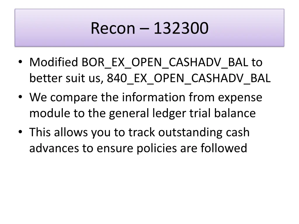 recon 132300