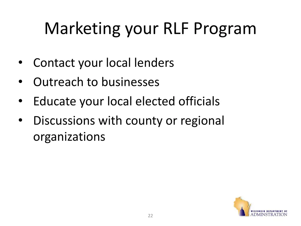 marketing your rlf program