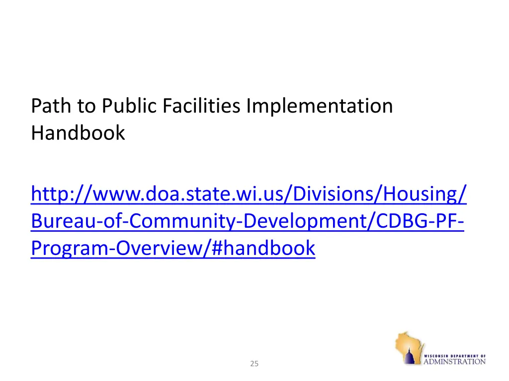 path to public facilities implementation handbook