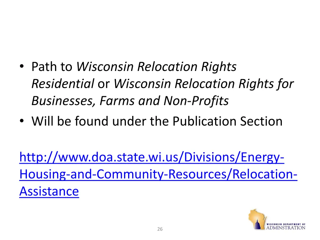 path to wisconsin relocation rights residential