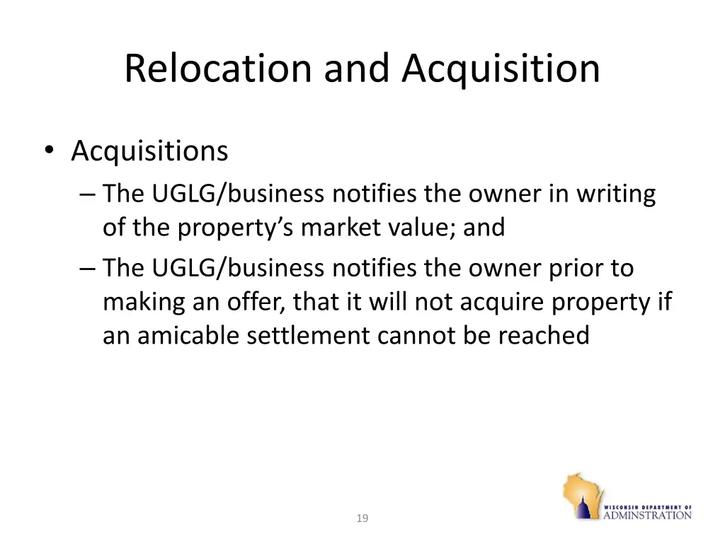 relocation and acquisition 3