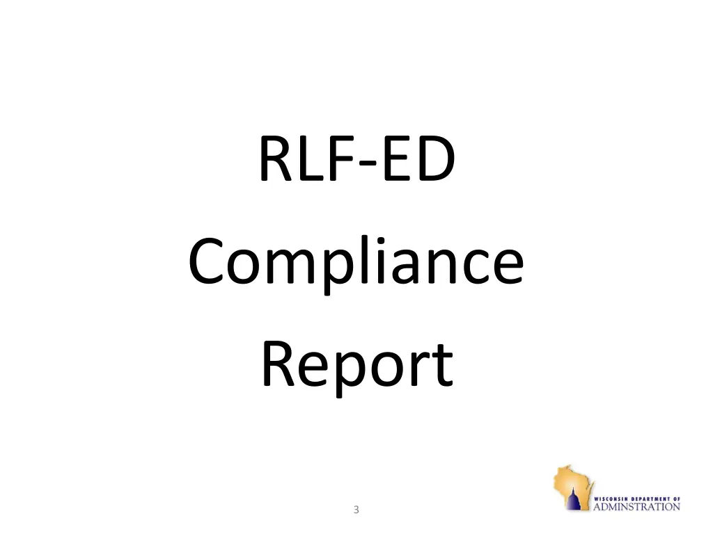 rlf ed compliance report