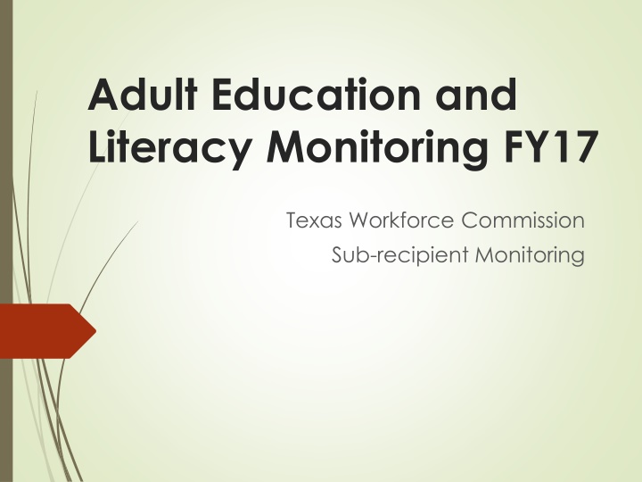 adult education and literacy monitoring fy17