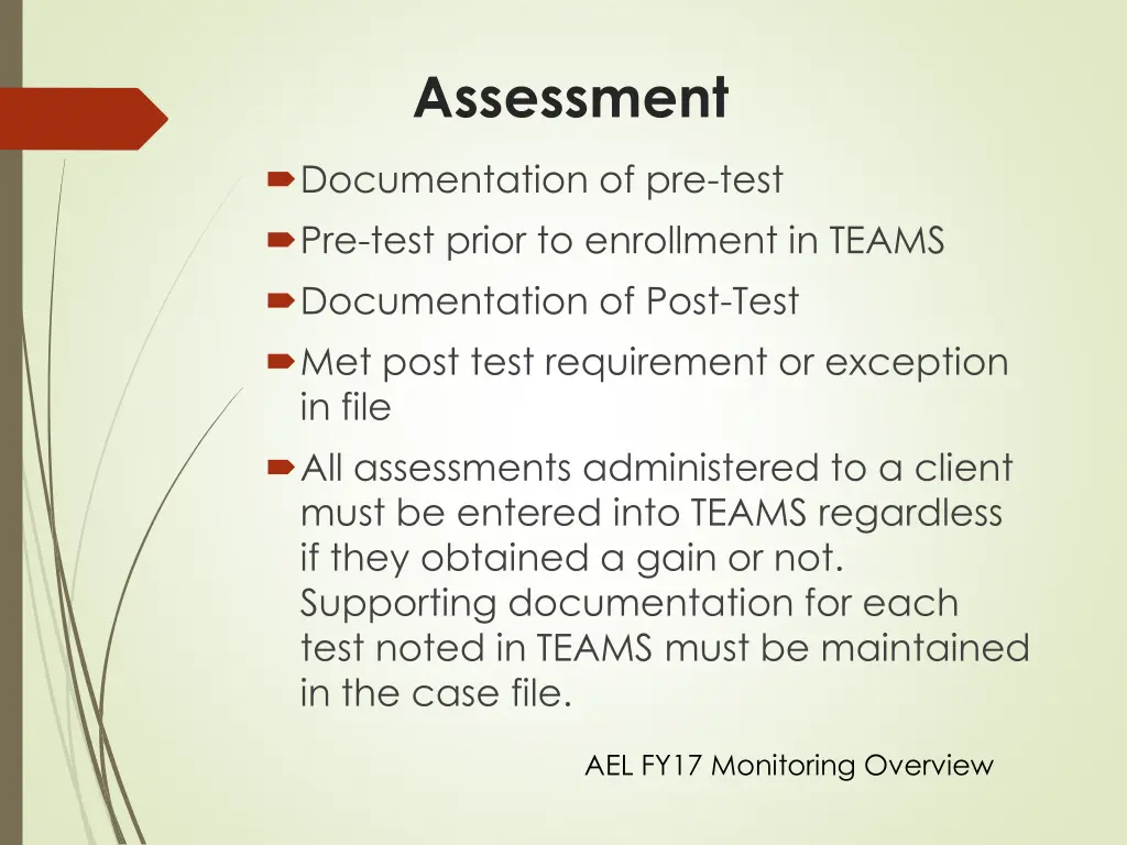 assessment