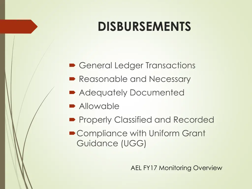 disbursements