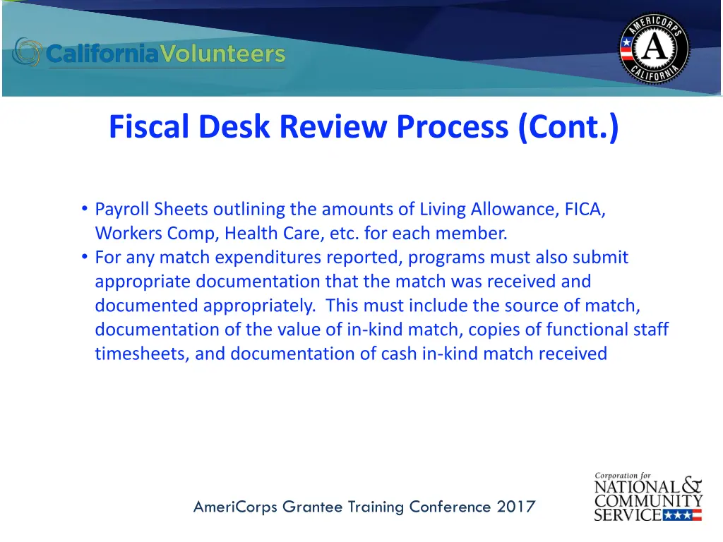 fiscal desk review process cont 2