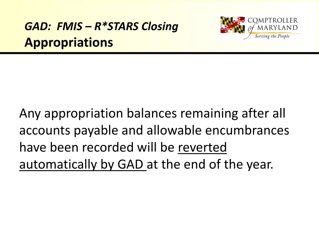 gad fmis r stars closing appropriations