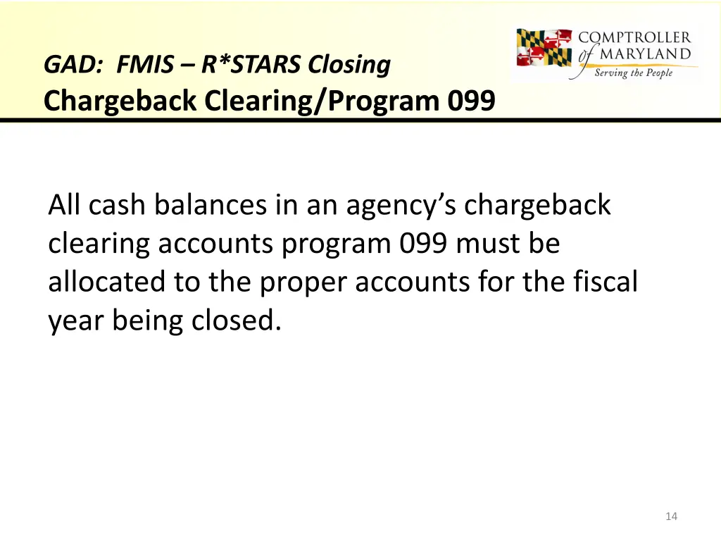 gad fmis r stars closing chargeback clearing