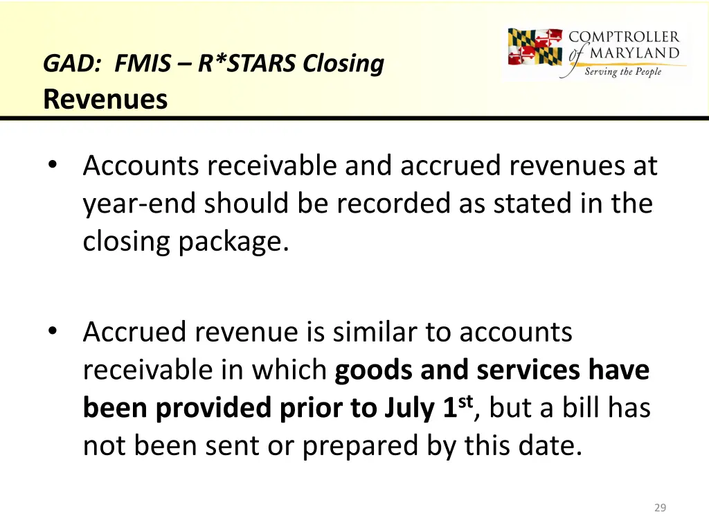 gad fmis r stars closing revenues