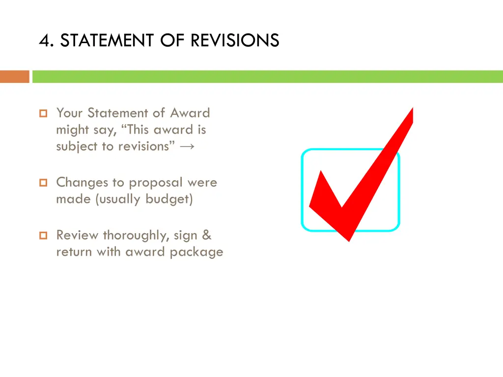 4 statement of revisions