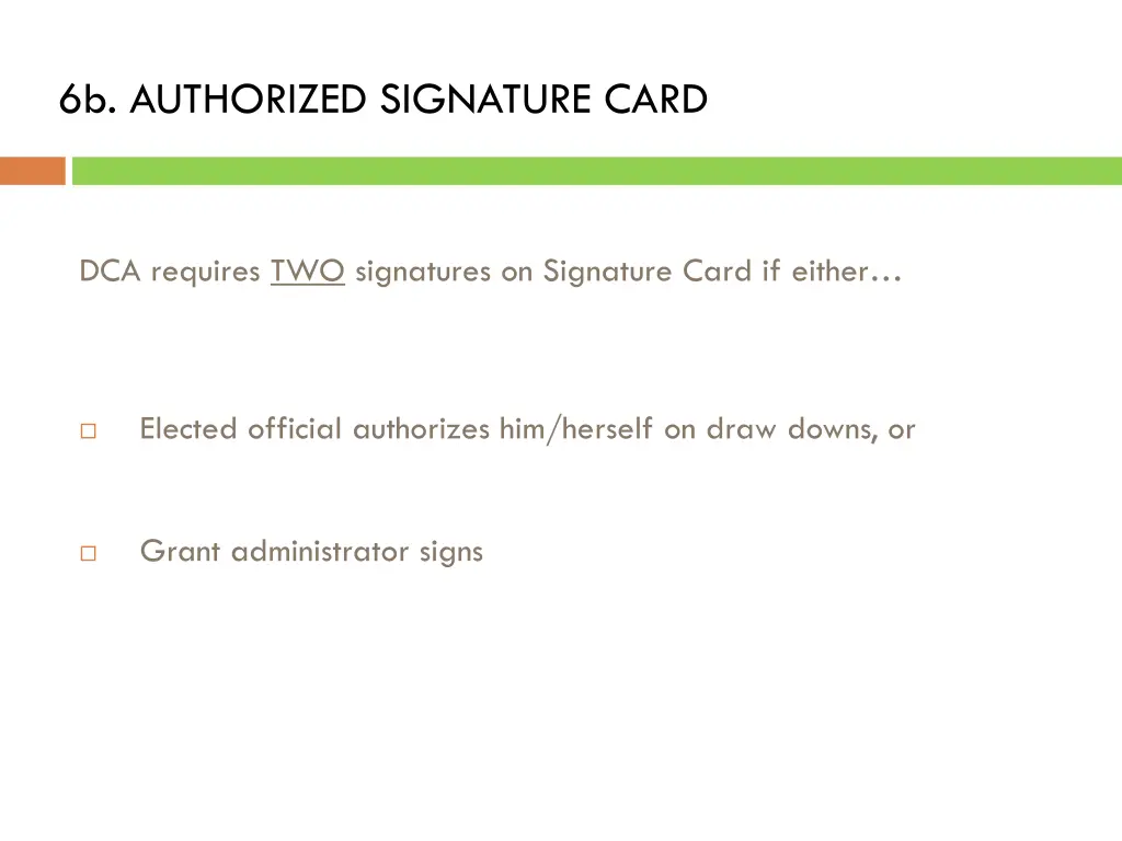 6b authorized signature card