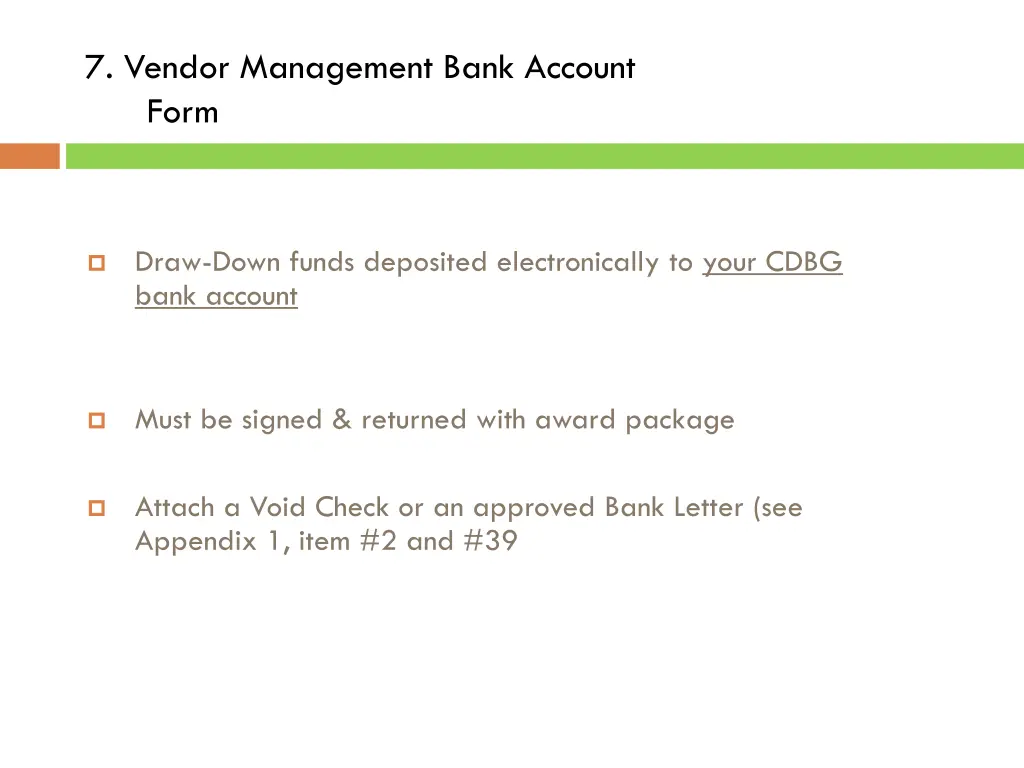 7 vendor management bank account form