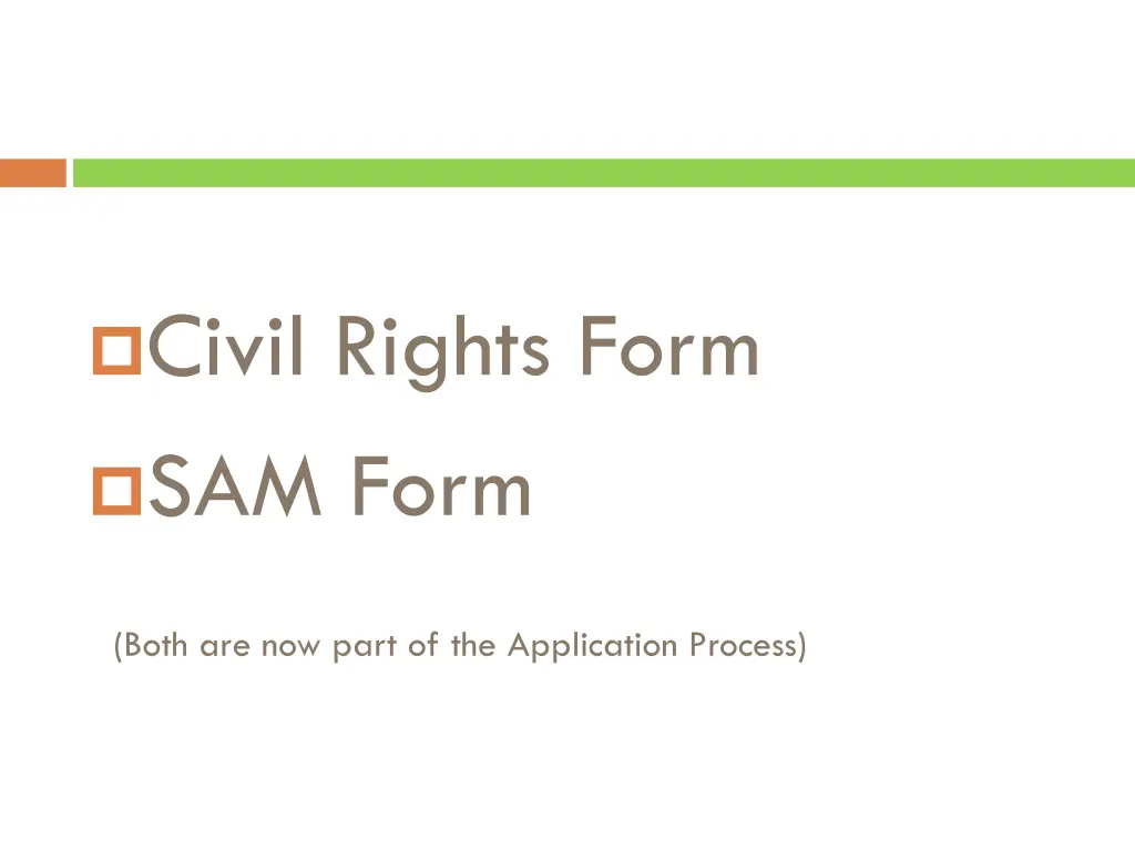 civil rights form