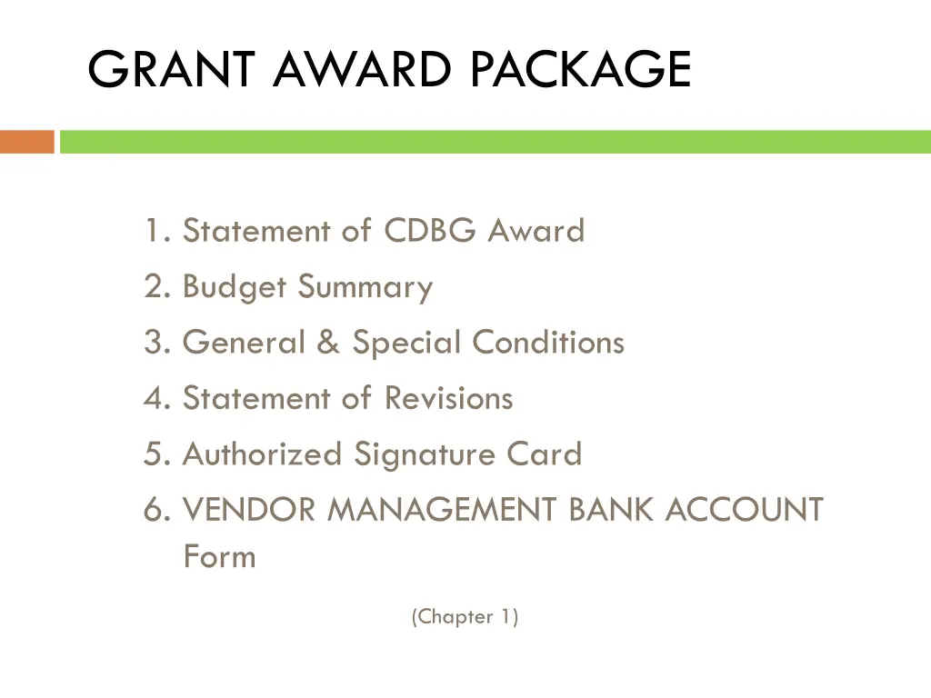 grant award package