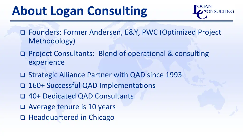 about logan consulting