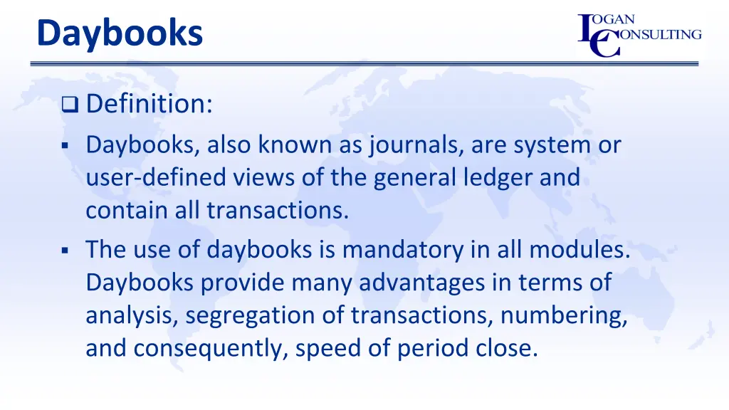 daybooks