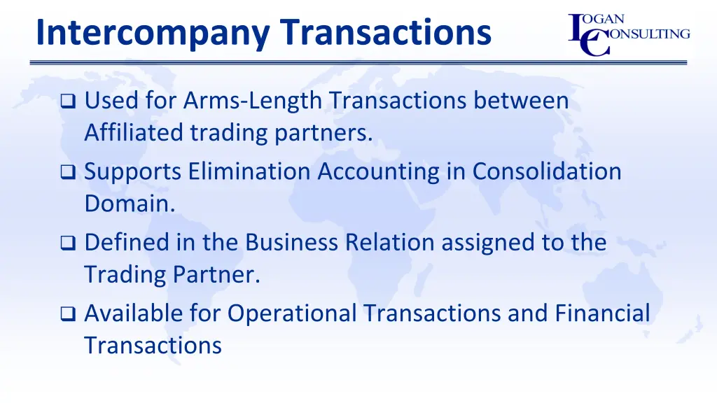 intercompany transactions