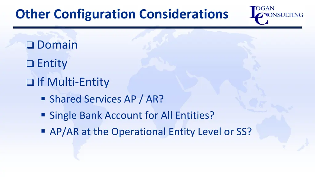 other configuration considerations