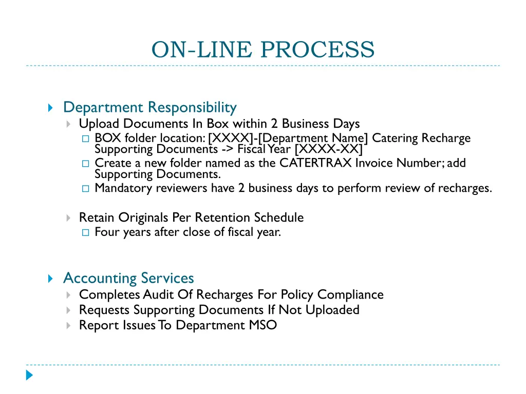 on line process