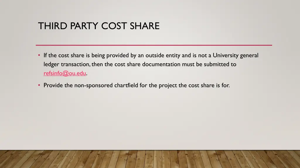 third party cost share