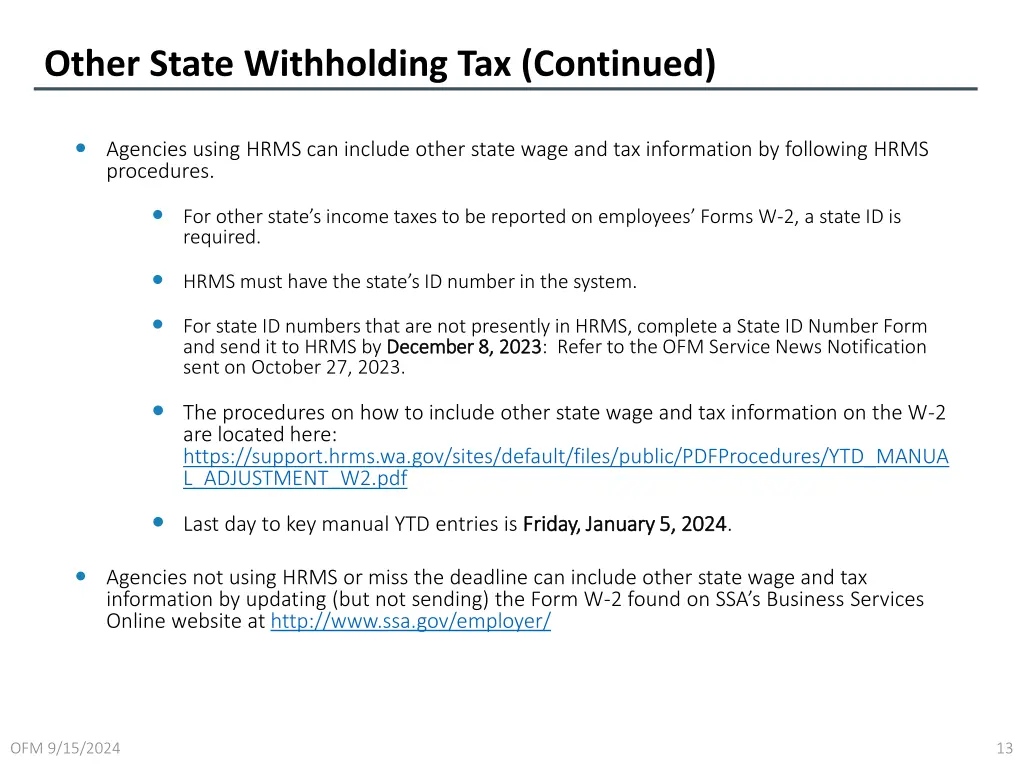 other state withholding tax continued